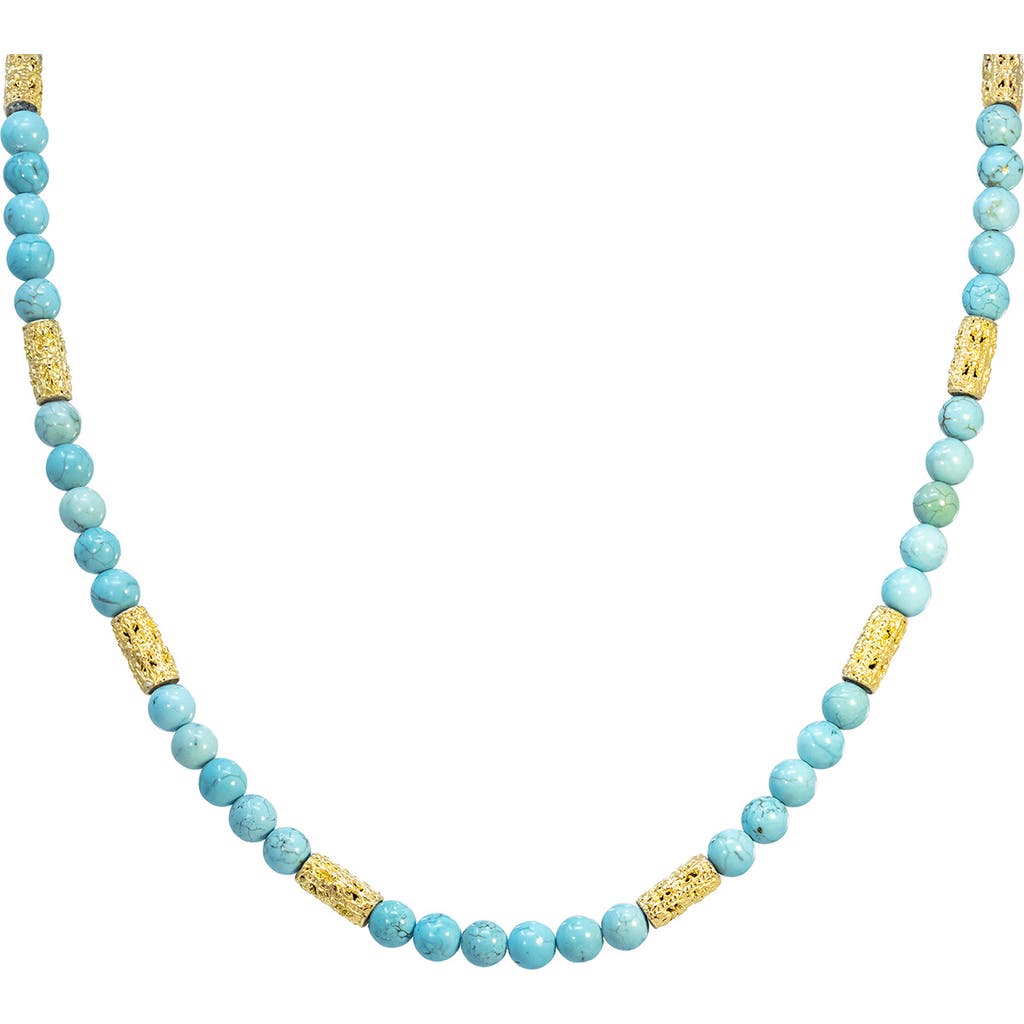 Armenta Blue Magnesite Beaded Necklace In Turquoise