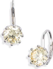 Nordstrom Round Cubic Zirconia Lever Back Earrings