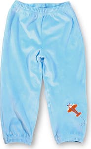 Florence Eiseman Velour Jogger Pants With Airplane