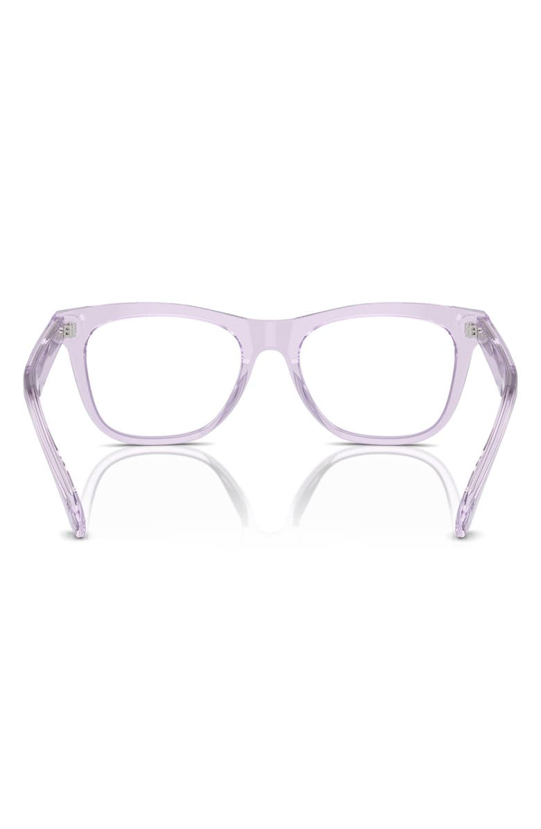 Burberry 45mm Square Optical Glasses, Alternate, color, Lilac / Demo Lens