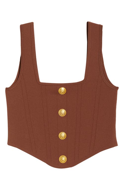 L Agence L'agence Saga Square Neck Tank In Brown