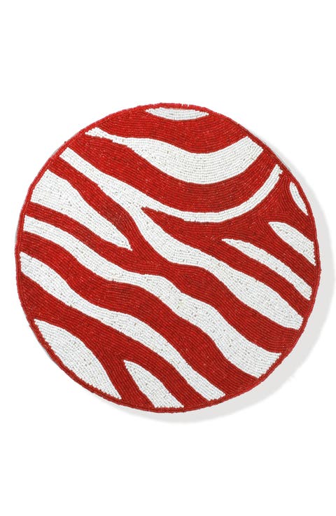 The Safari Scarlet Beaded Coaster