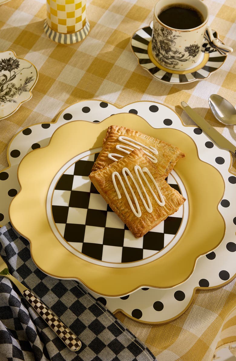 MACKENZIE CHILDS Buttercream Petal Dinner Plate, Alternate, color, Yellow