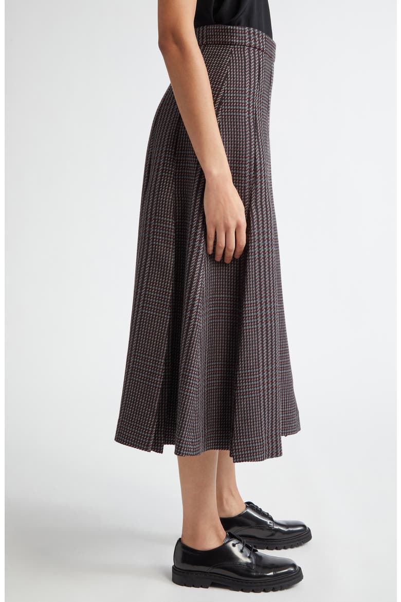 Kenzie Check Wool Blend Skirt, Alternate, color, BURGUNDY/ GREY/ BLACK