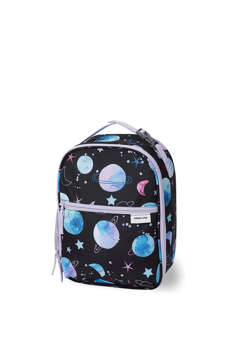 Lands' End Kids Insulated Soft Sided Lunch Box, Main, color, Watercolor Planets