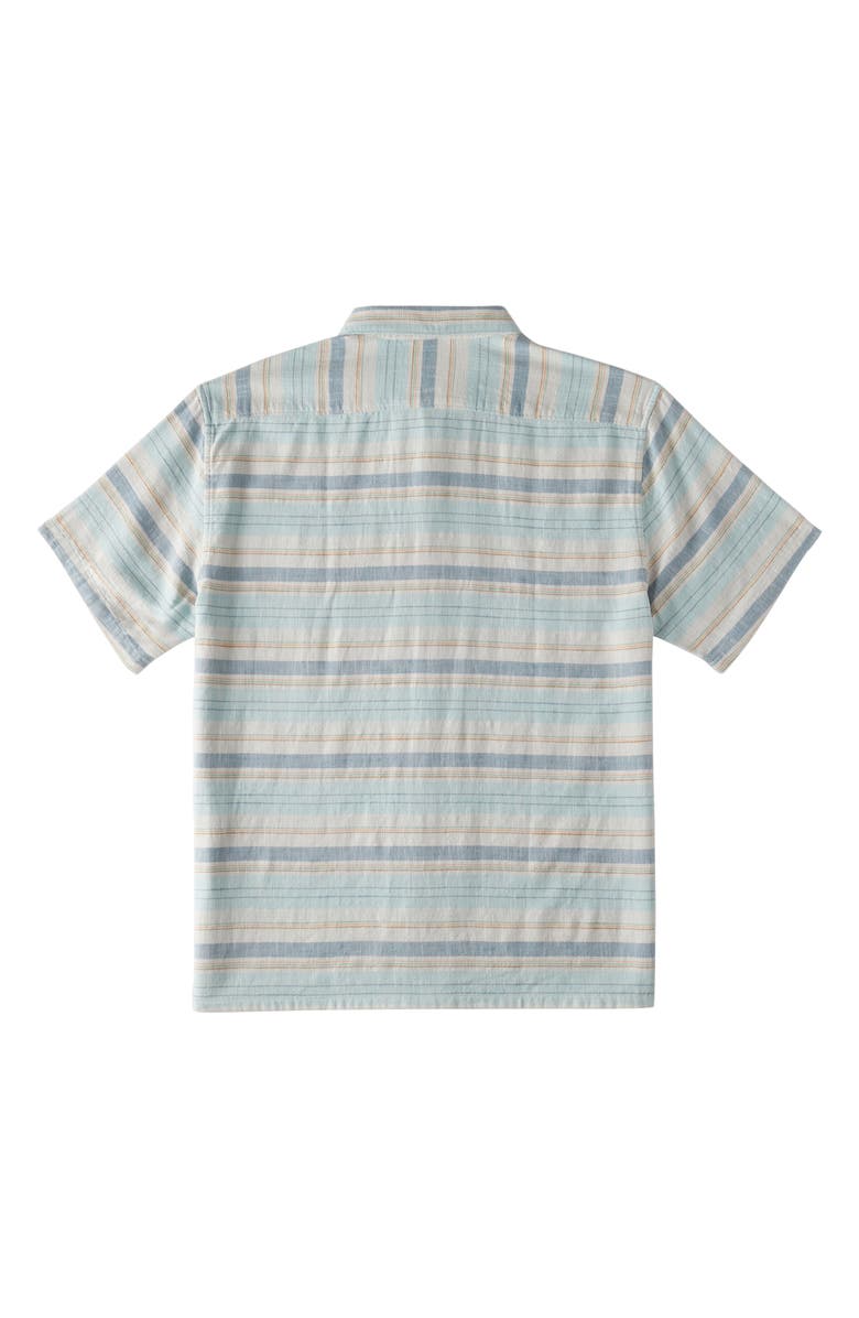 Billabong Kids' All Day Stripe Short Sleeve Button-Up Shirt, Alternate, color, 