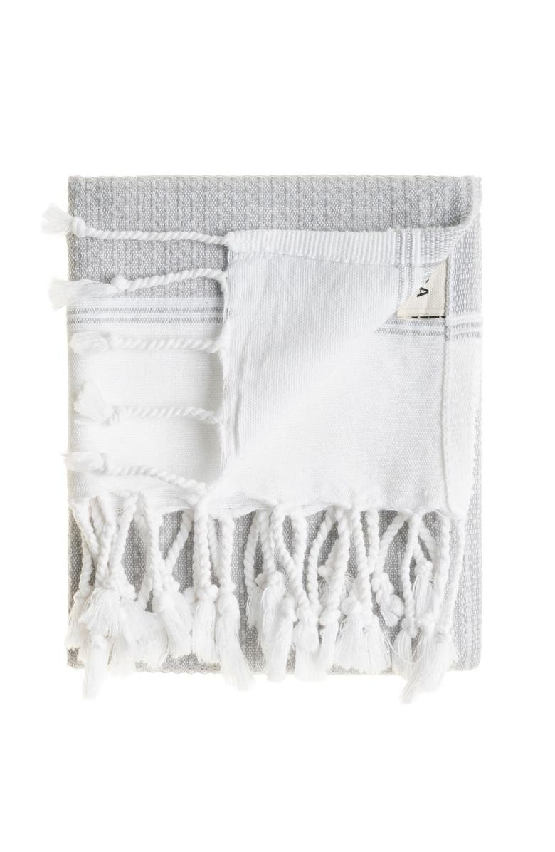 Oliviera Home Pria Turkish Cotton Hand Towel Bundle, Alternate, color, Light Gray