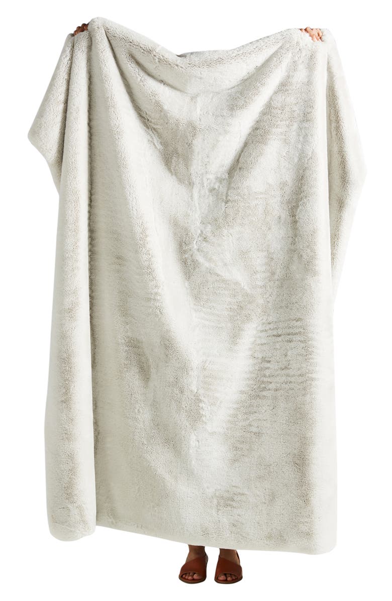 Anthropologie Home Anthropologie Sophie Faux Fur Throw Blanket, Alternate, color,