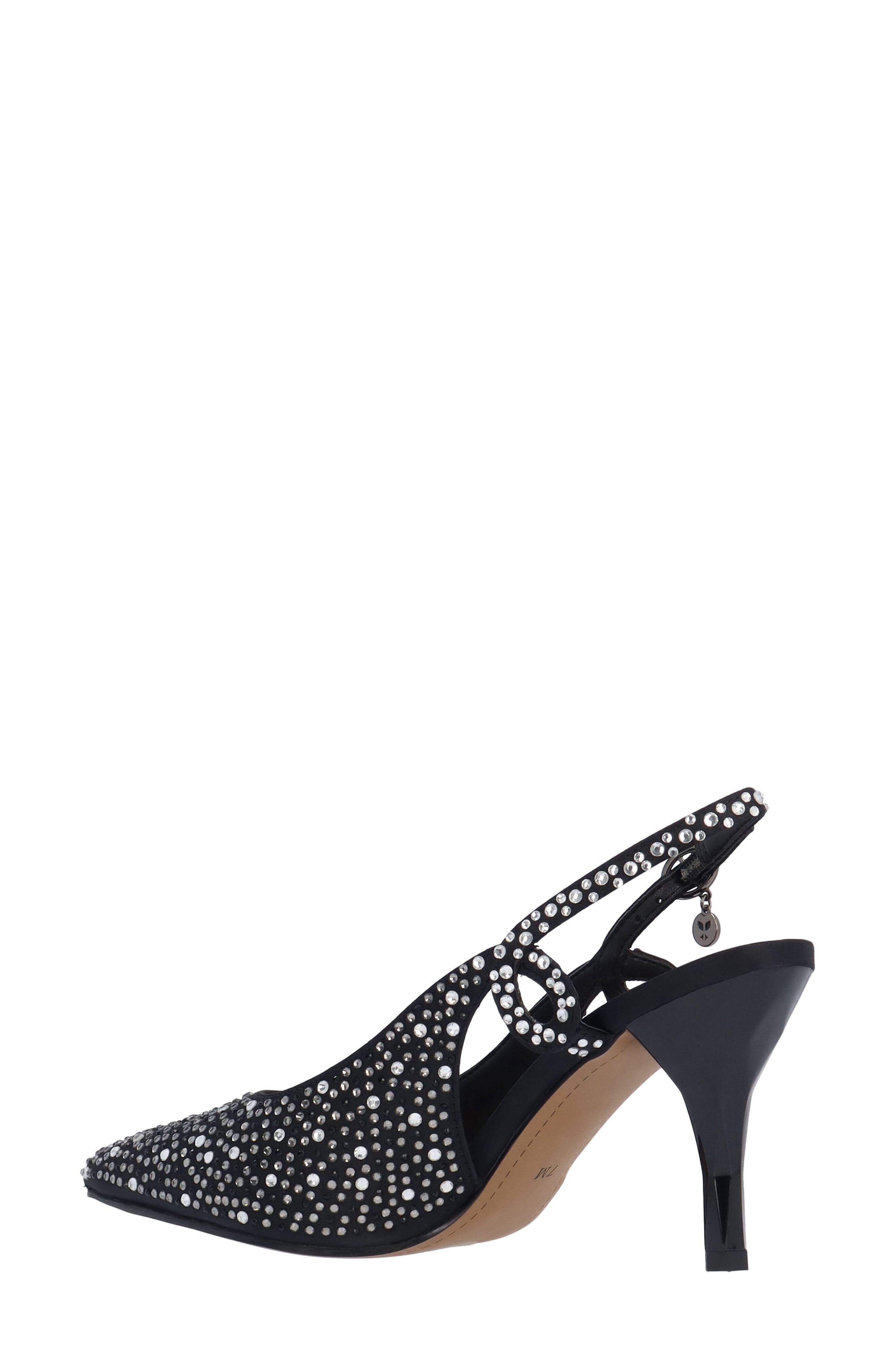 J. Reneé Viviene Slingback Pointed Toe Pump, Alternate, color, Black