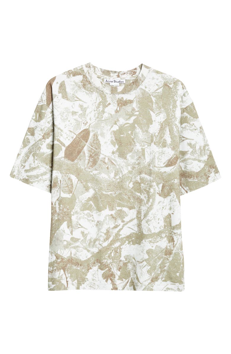 Acne Studios Abstract Camo Organic Cotton T-Shirt, Alternate, color, 