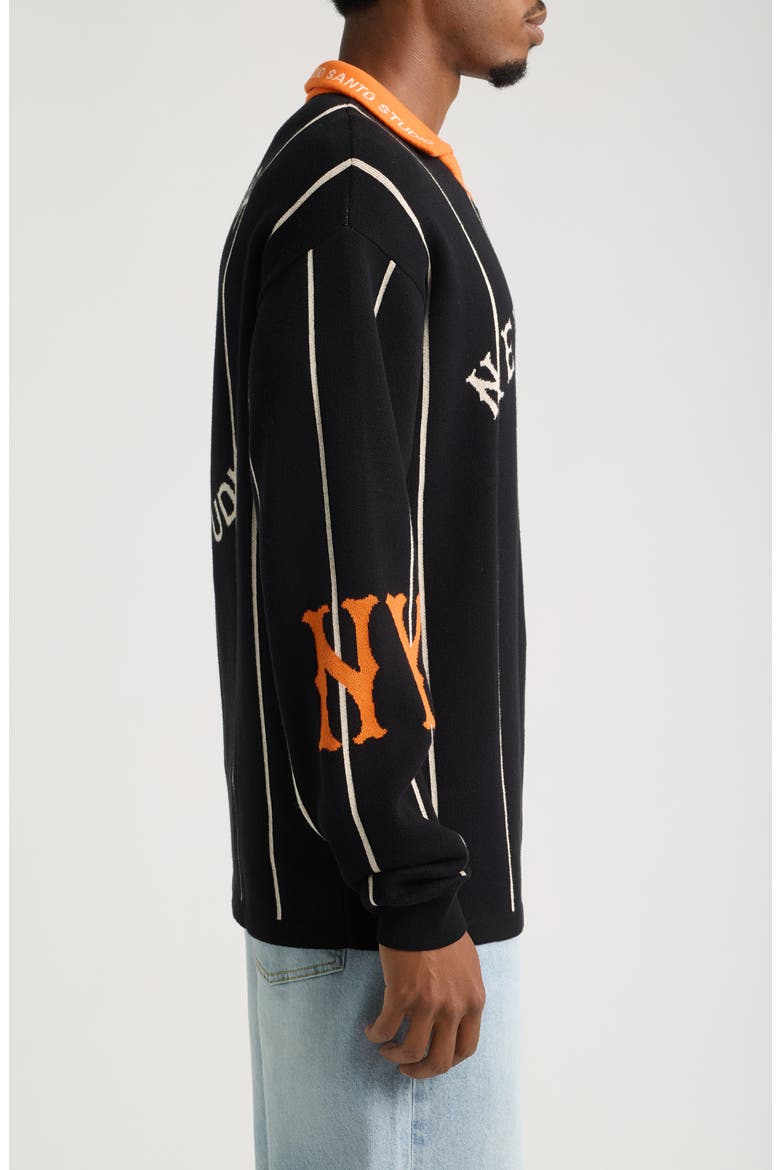 125 Cotton Rugby Sweater, Alternate, color, BLACK