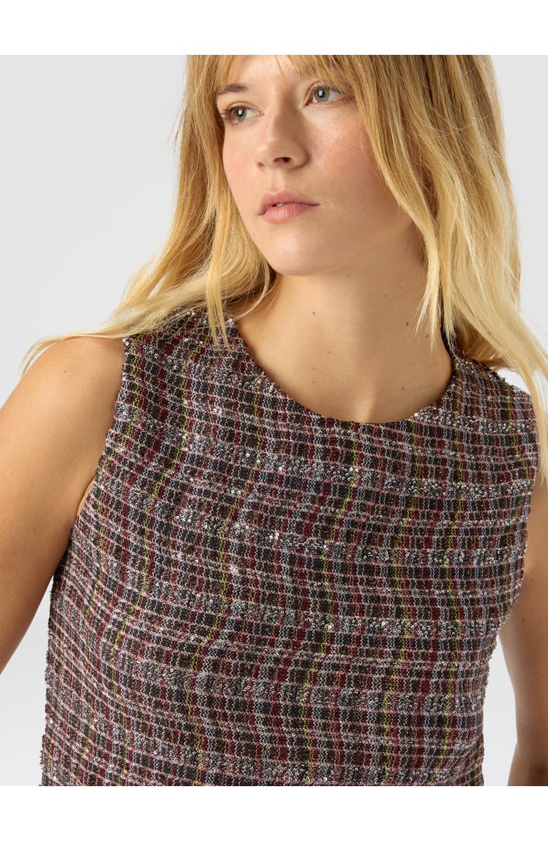 Missoni Mini Dress With Check Pattern, Alternate, color, Pink & Brown