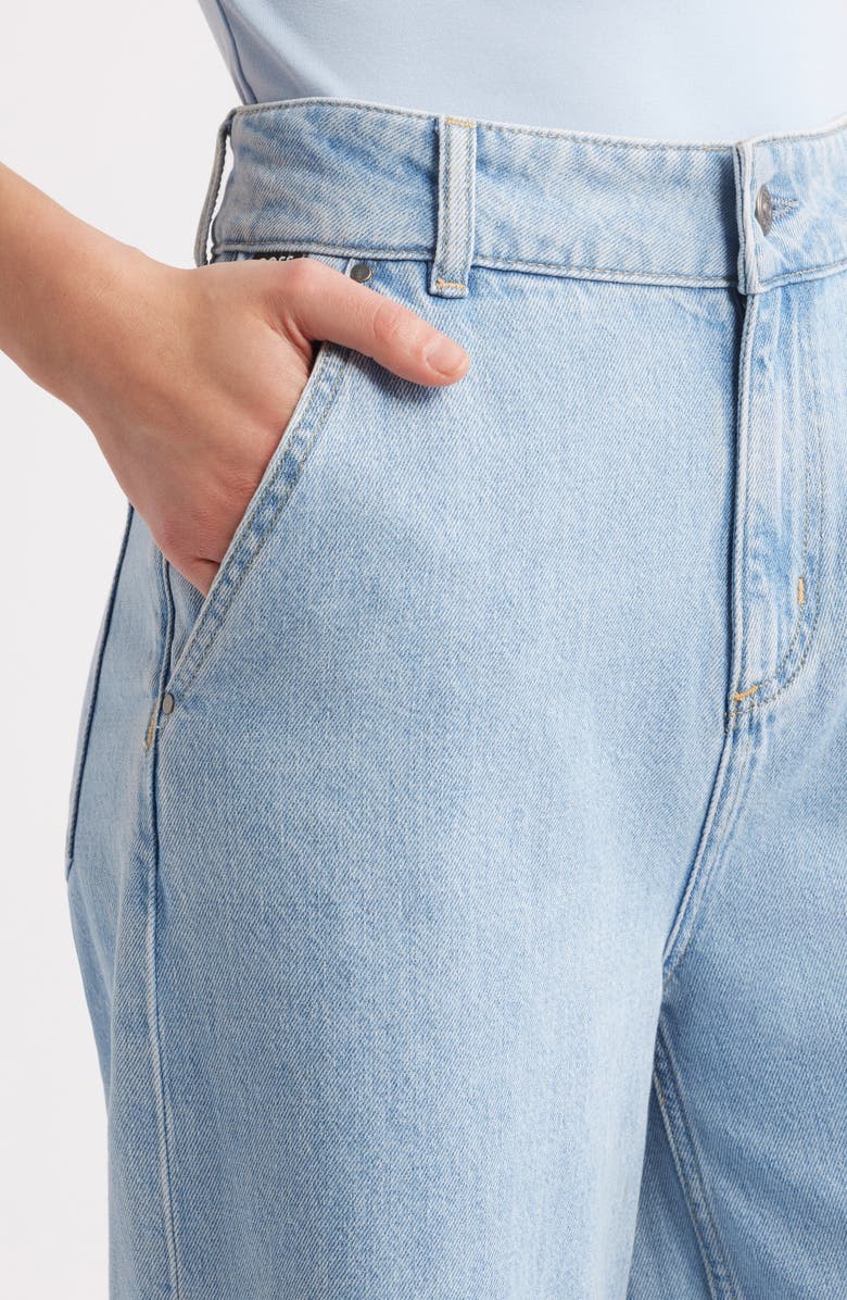 BOSS Sorecerous Raw Hem Crop Wide Leg Jeans, Alternate, color, Blue