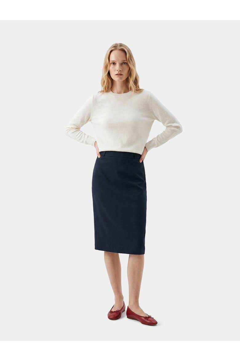 Cashmere Tailored Skirt, Alternate, color, black
