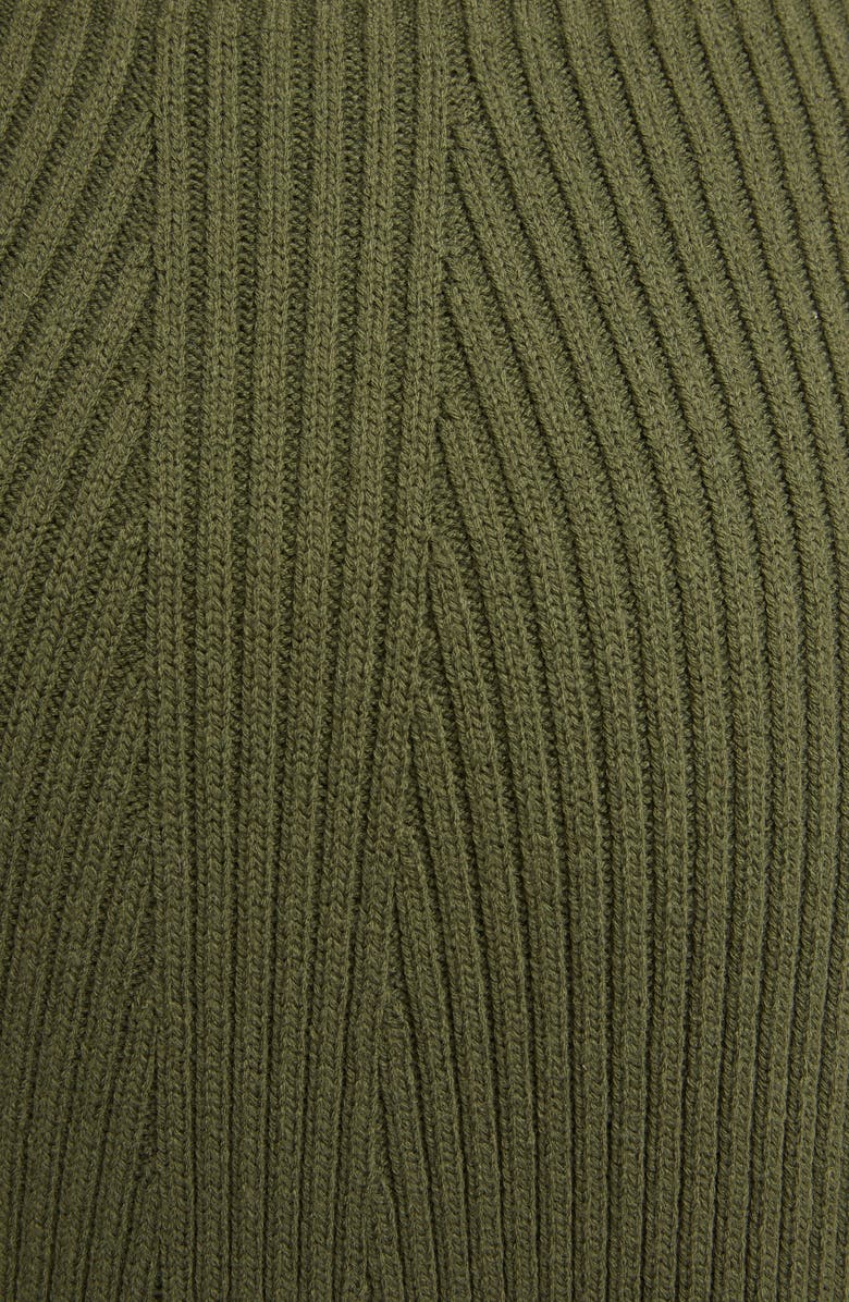 Chloé Directional Rib Wool A-Lline Skirt, Alternate, color, 3F5-Smoky Leaf