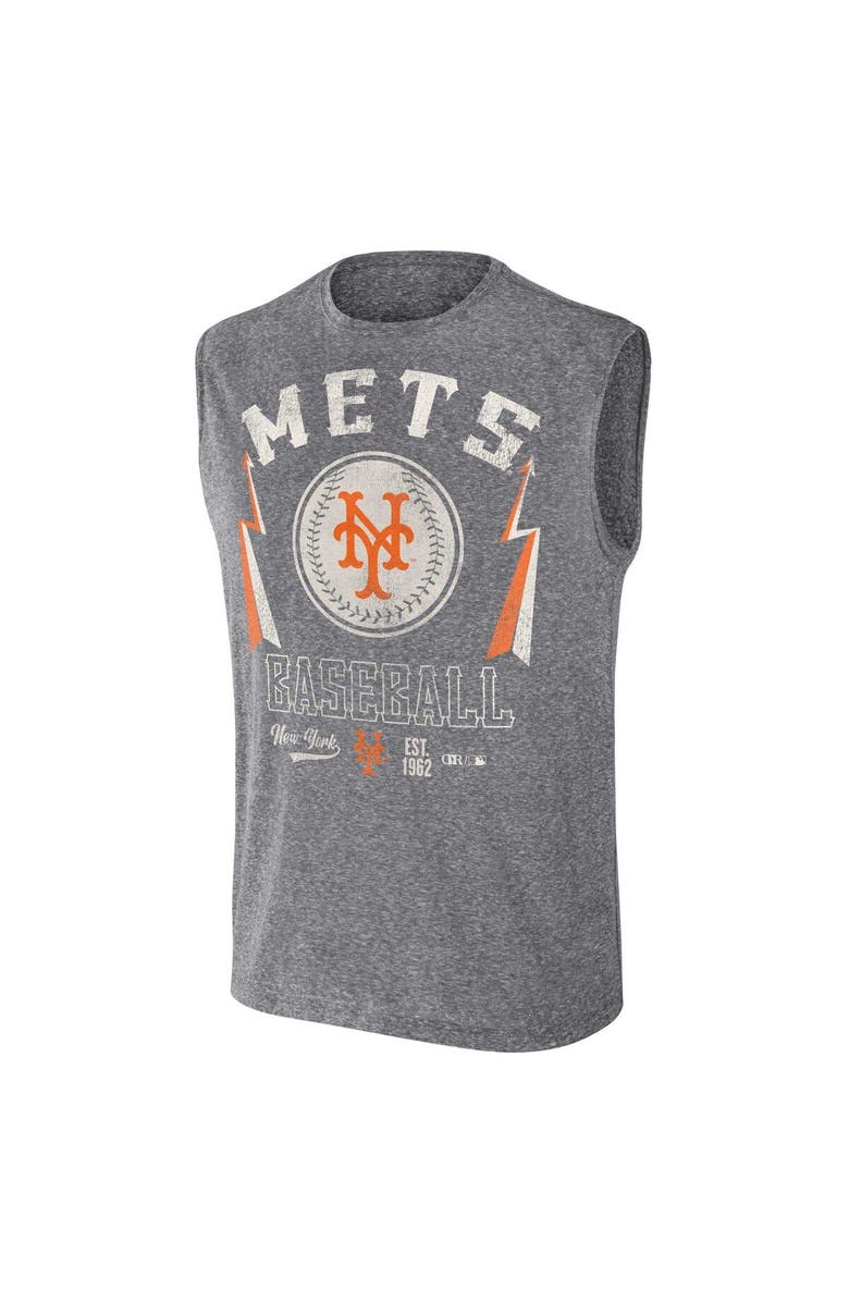 Darius Rucker Collection by Fanatics Men's Darius Rucker Collection by Fanatics Charcoal New York Mets Relaxed-Fit Muscle Tank Top, Alternate, color, 