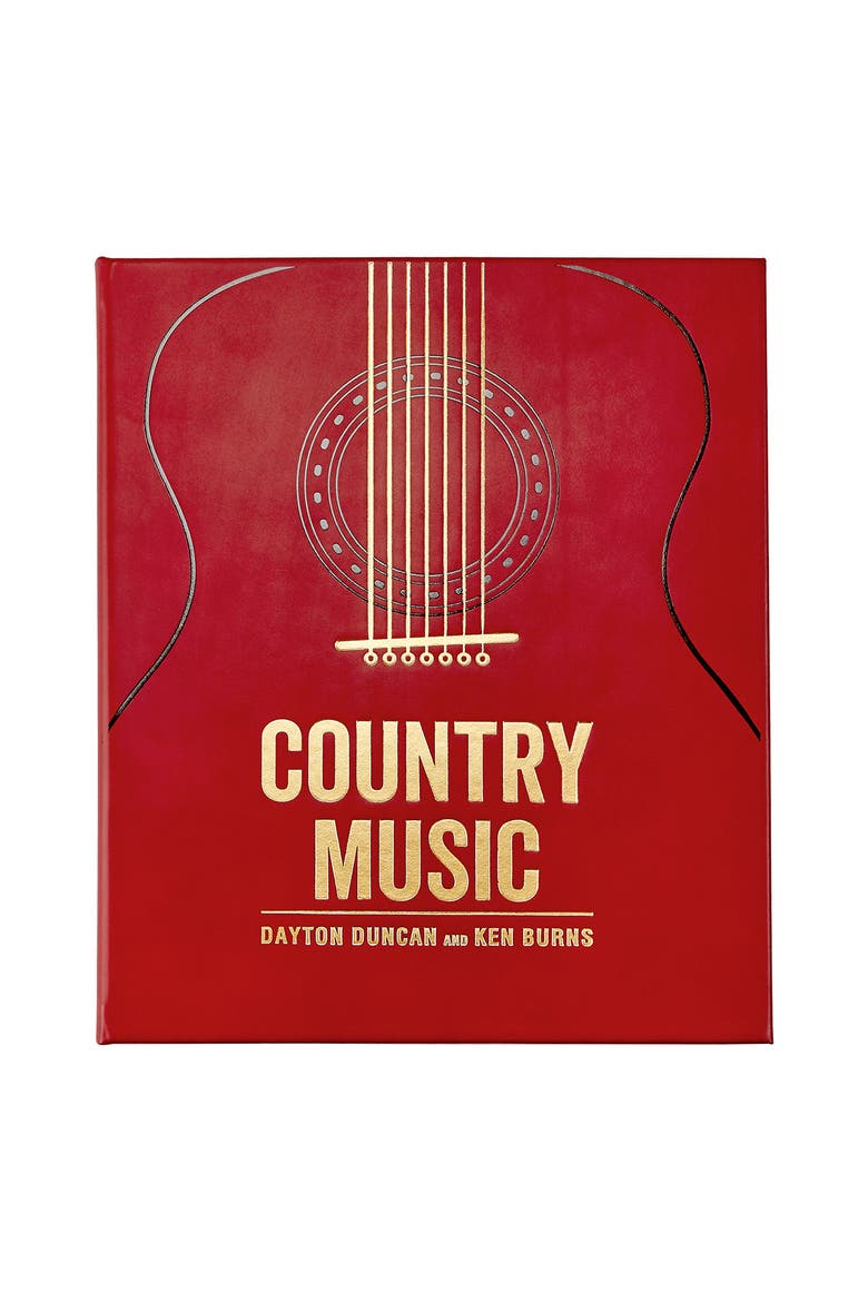 Country Music Leather Coffee Table Book, Main, color, Red
