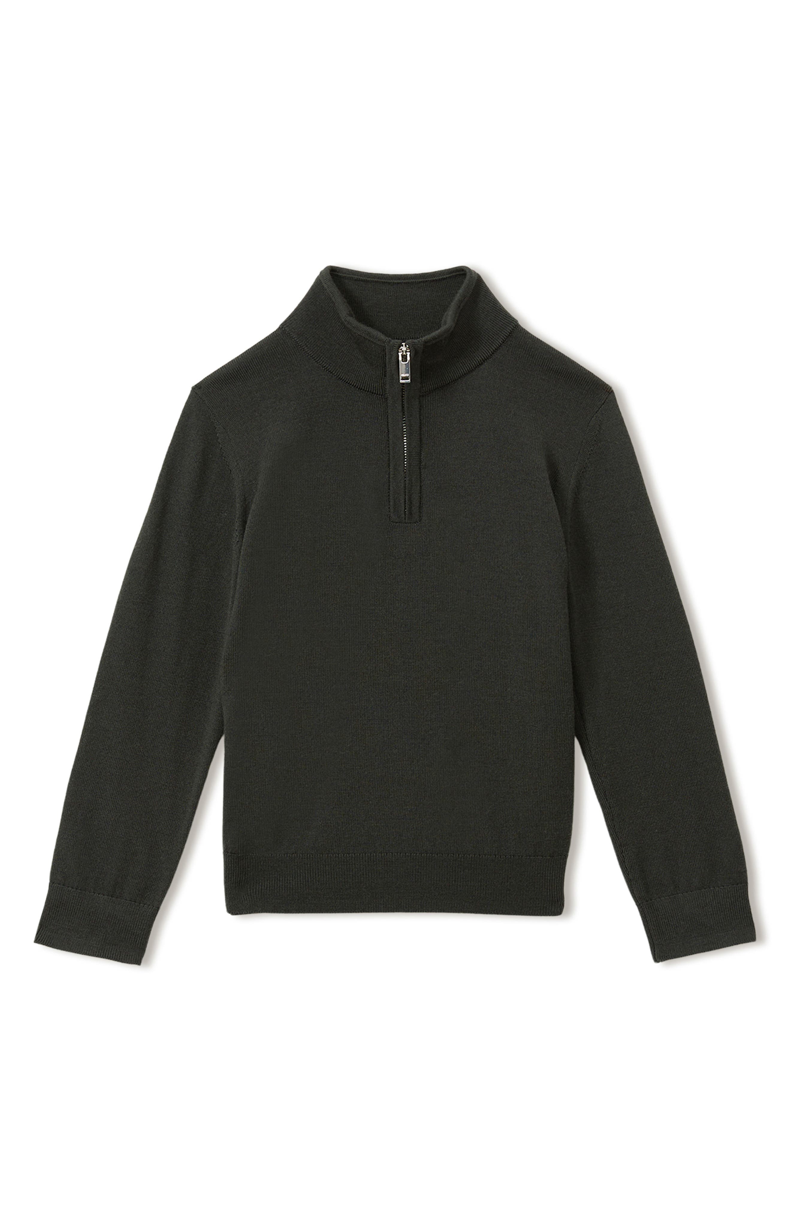 Reiss Kids' Blackhall Jr. Wool Quarter Zip Pullover