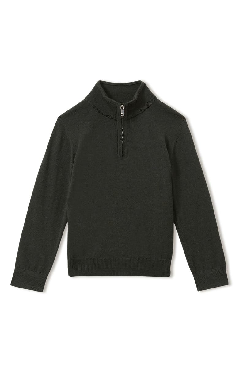 Reiss Kids' Blackhall Jr. Wool Quarter Zip Pullover, Main, color, 