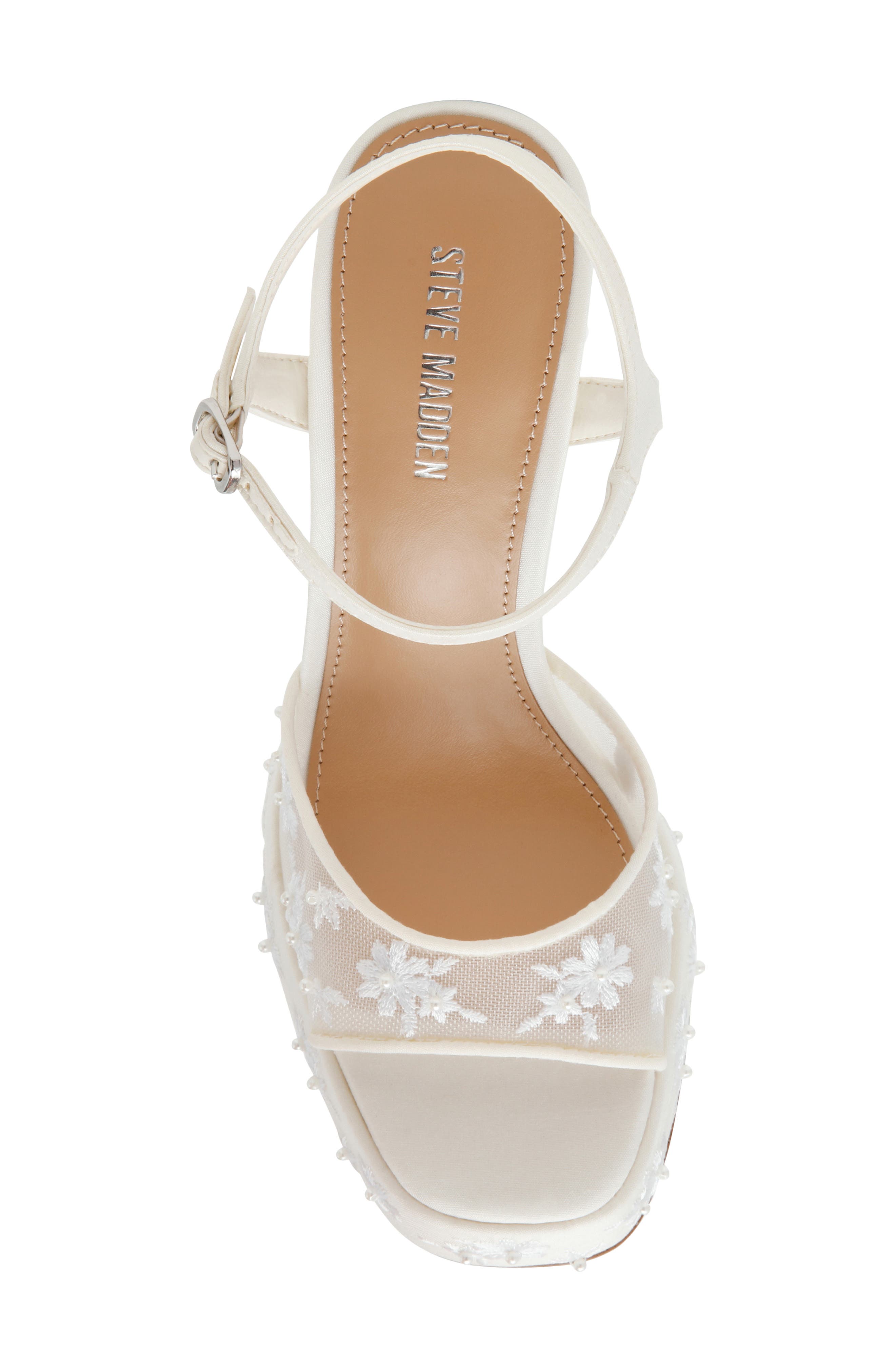 Steve Madden Lianda Platform Sandal, Alternate, color, White Mesh