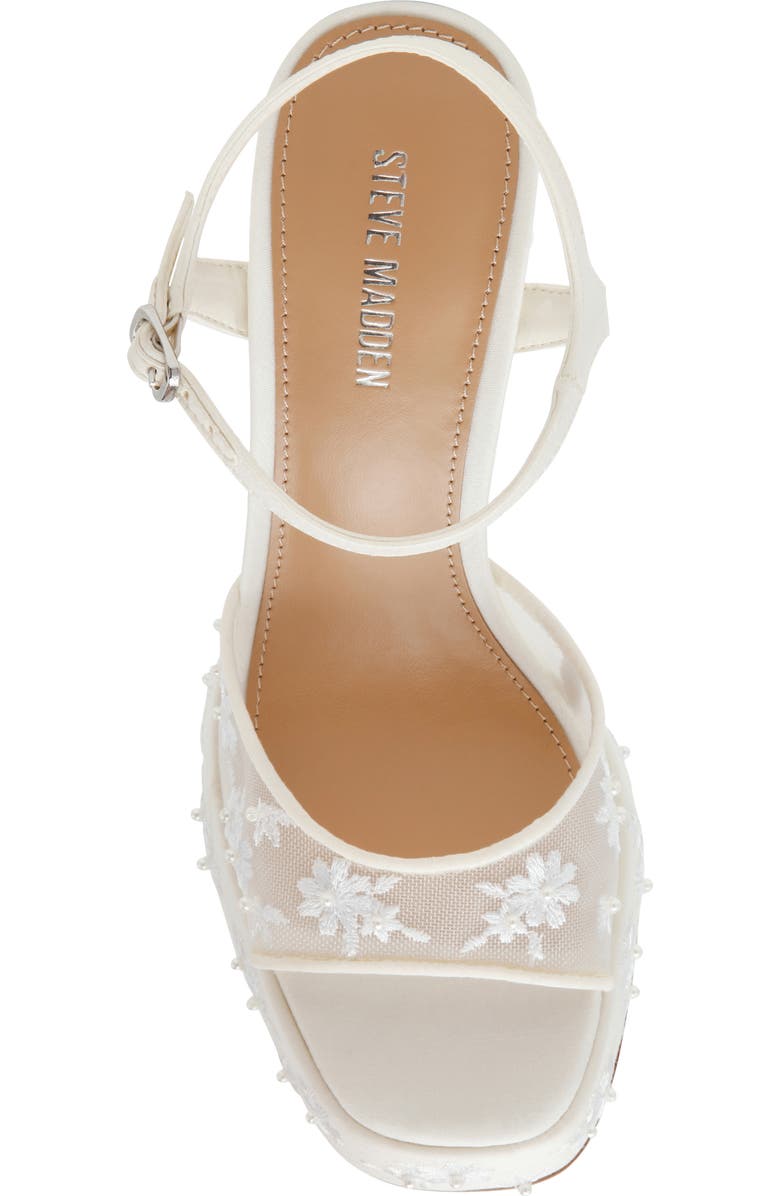 Steve Madden Lianda Platform Sandal, Alternate, color, White Mesh