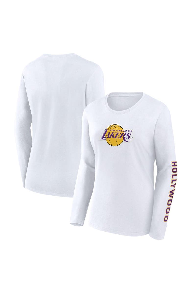FANATICS Women's Fanatics White Los Angeles Lakers Long Sleeve T-Shirt, Alternate, color, White