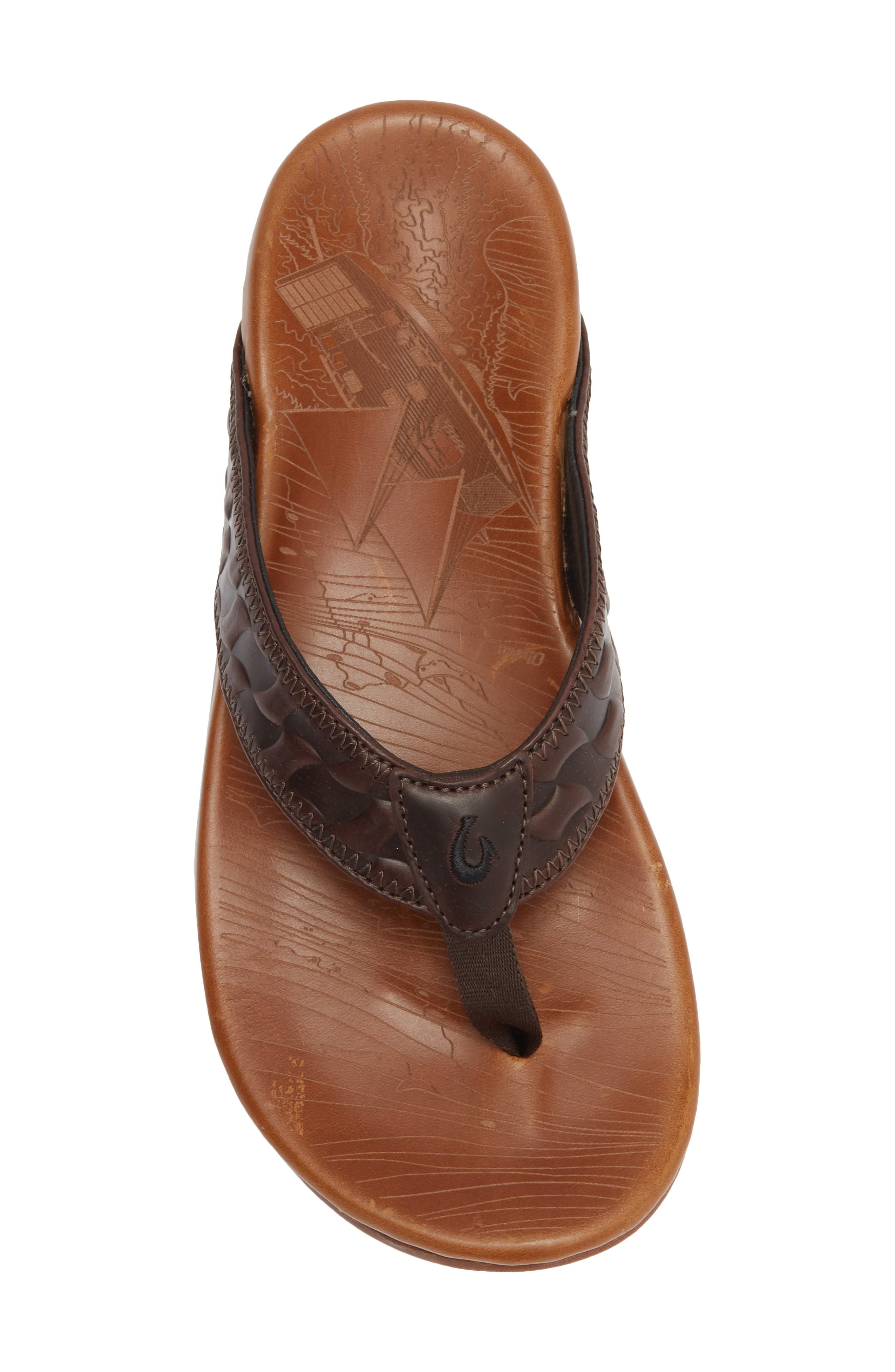 Hikianalia Flip Flop, Alternate, color, DARK JAVA / TAN