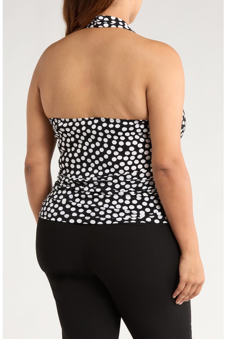 Polka Dot Halter Top, Alternate, color, BLACK
