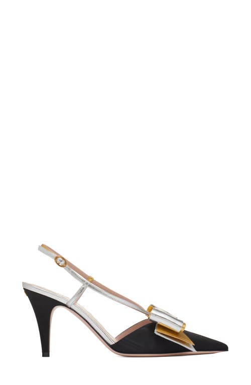 Valentino Slingback Bowow Pumps Black With Bow