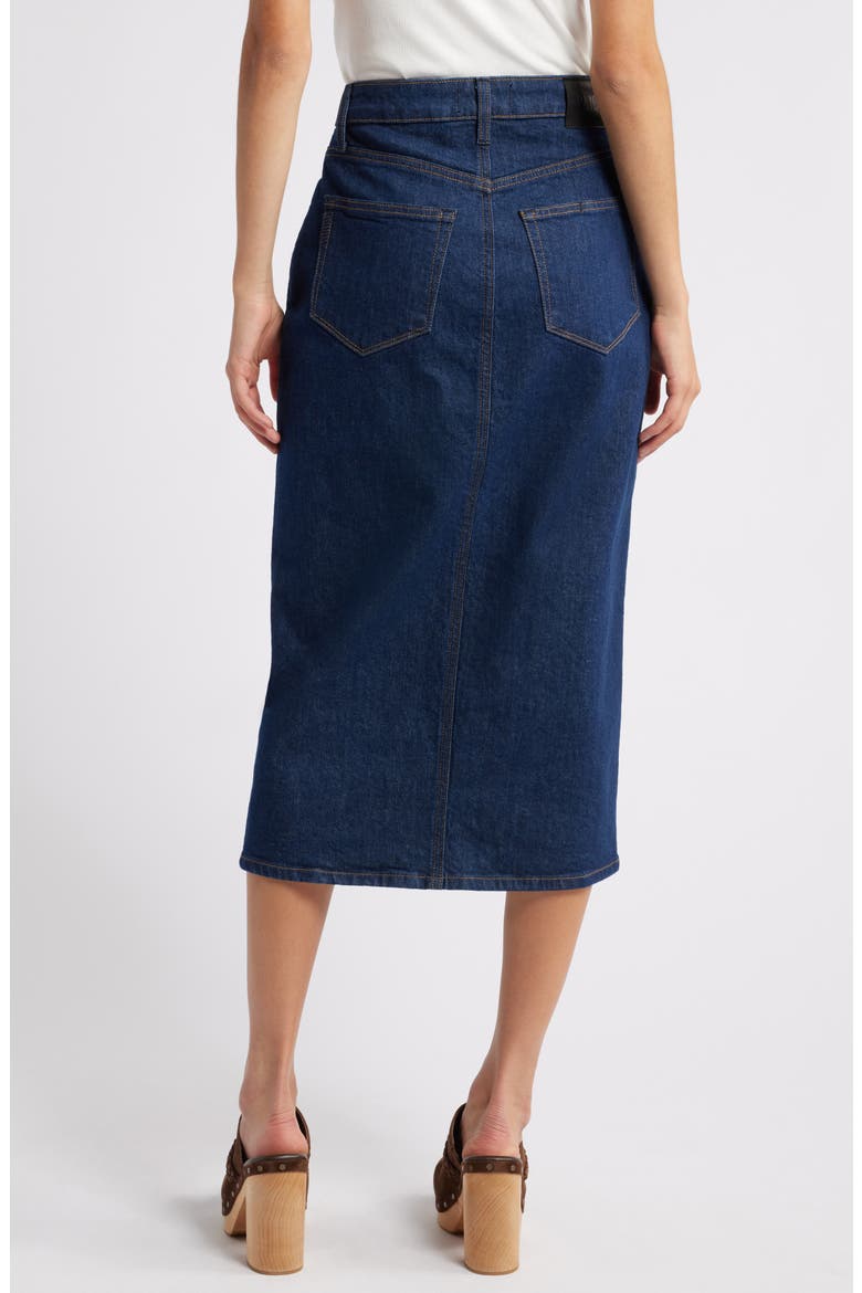 Angela Denim Midi Skirt, Alternate, color, AZURA