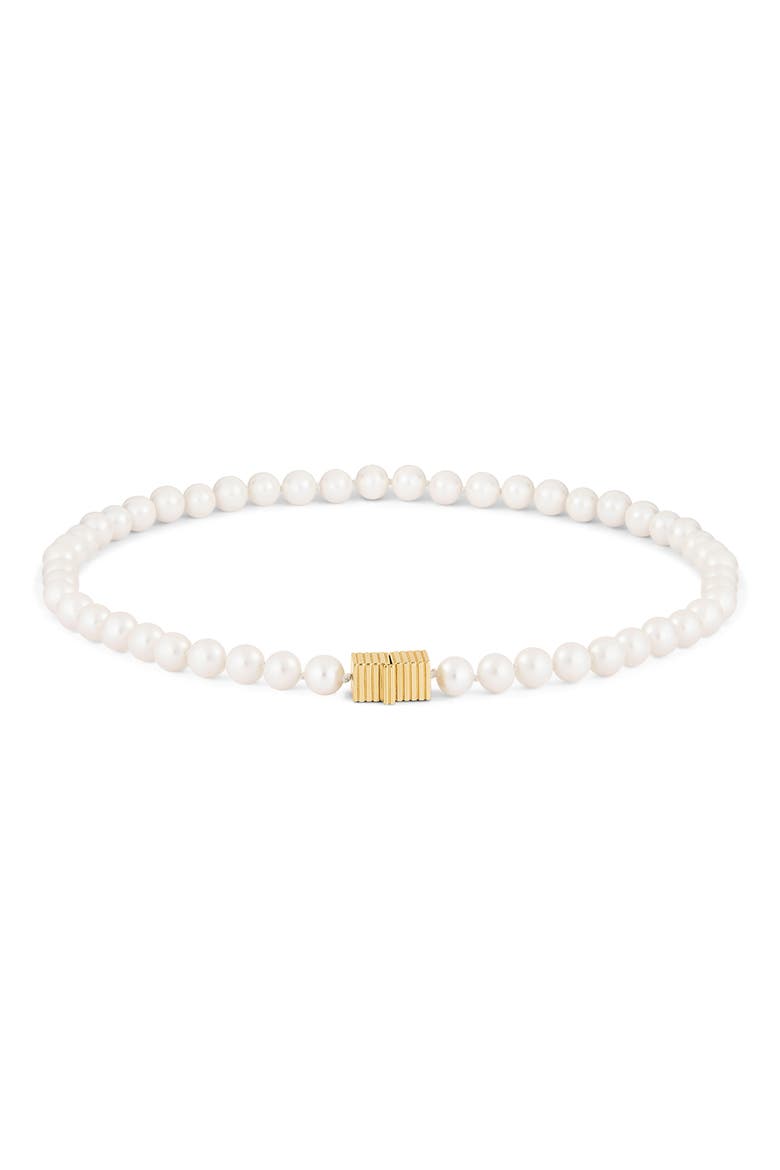 Kelly Cultured Pearl Necklace, Alternate, color, YELLOW GOLD