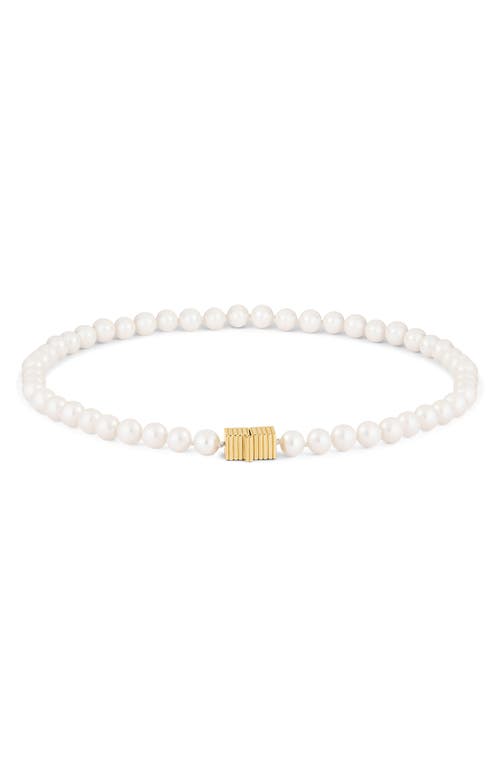 Ivi Los Angeles Kelly Cultured Pearl Necklace In Yellow Gold