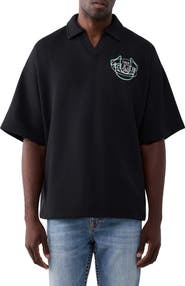 True Religion Tiger Graphic Oversize Polo