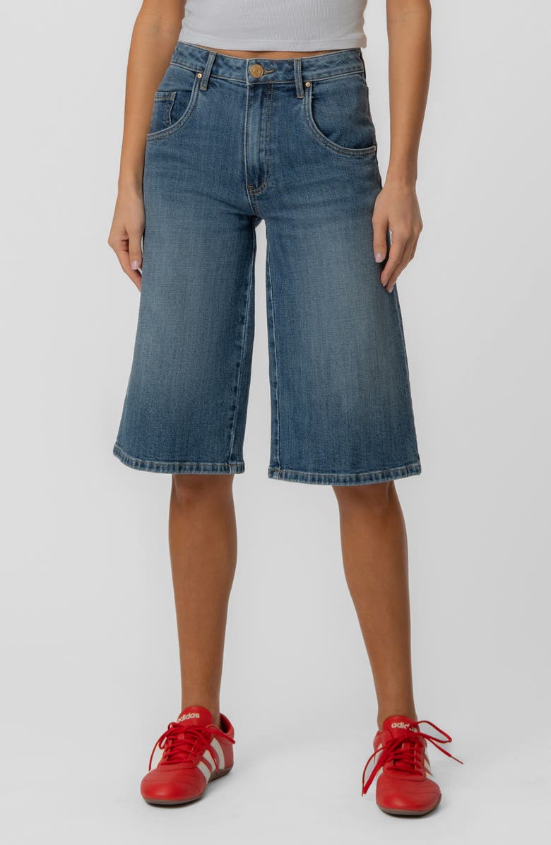 KUT from the Kloth Mandy High Waist Denim Bermuda Shorts, Main, color, Miracle