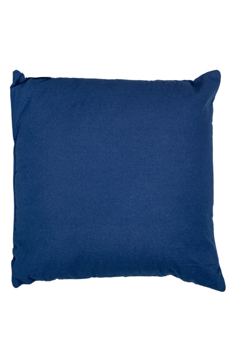 PARKLAND COLLECTION Fringe Accent Cotton Pillow, Alternate, color, Dark Blue