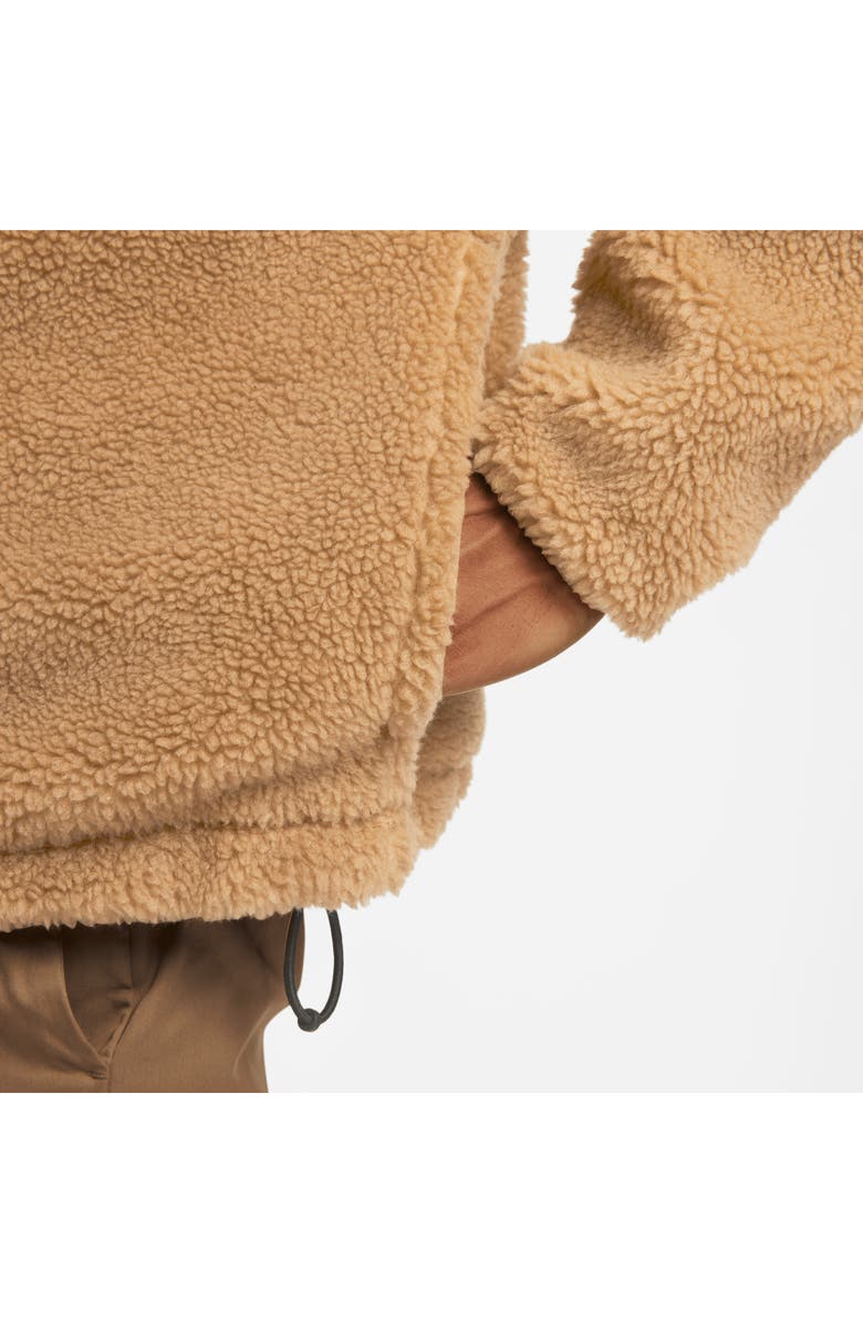 Nike Club Fleece+ Half-Zip Winterized Anorak, Alternate, color, Dark Driftwood/ Black/ Black