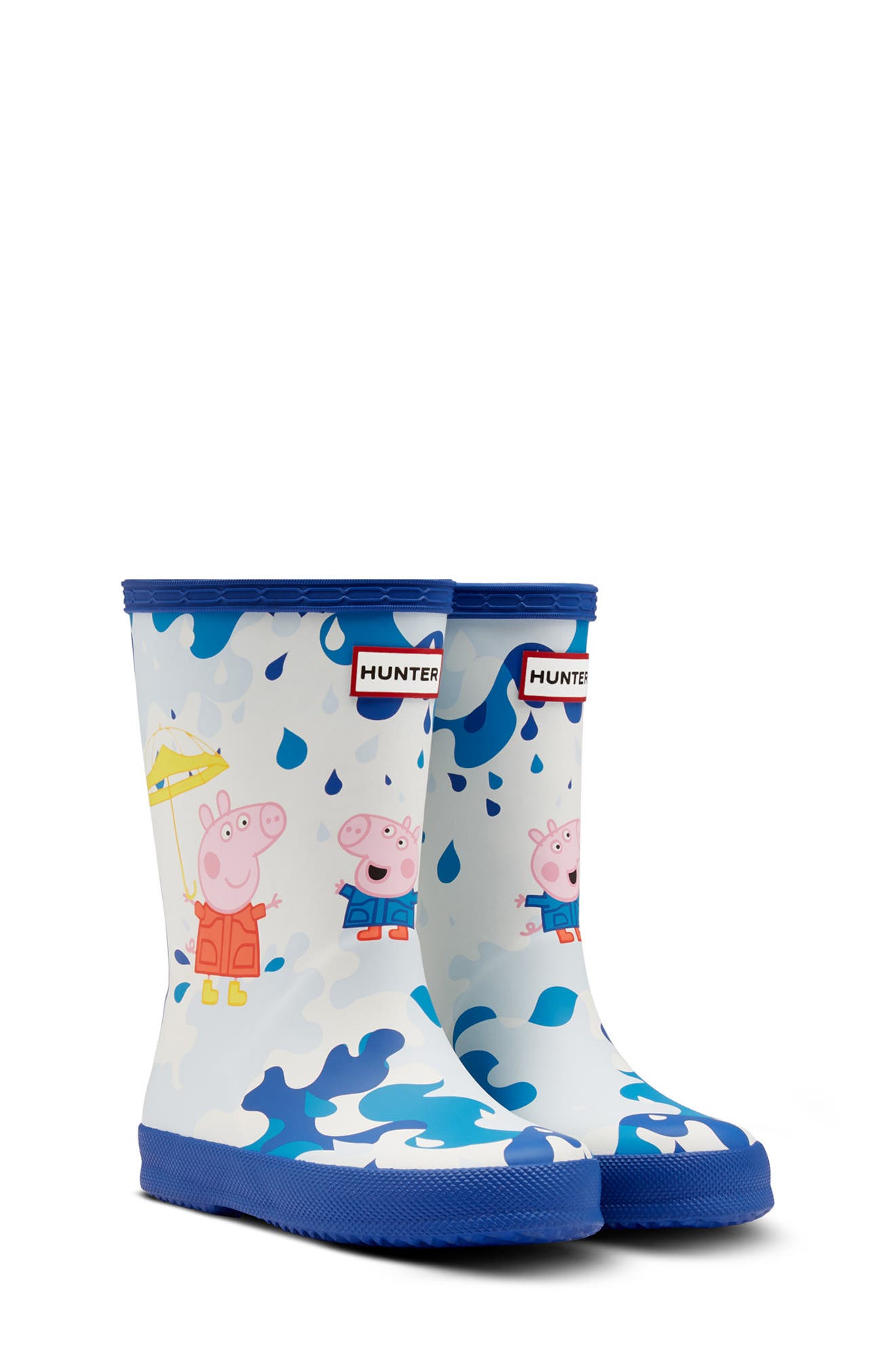 Hunter x Peppa Pig Muddy Puddles Rain Boot, Main, color, 