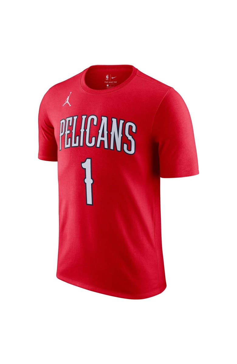 Jordan Brand Men's Jordan Brand Red New Orleans Pelicans 2020/21 Zion Williamson Statement Name & Number T-Shirt, Alternate, color, Red