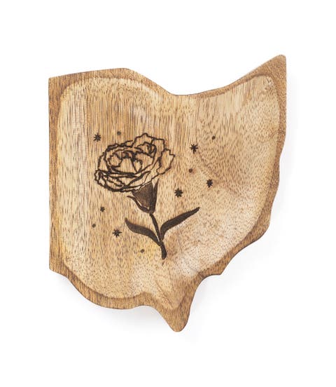 Ohio State Carnation Trinket Dish