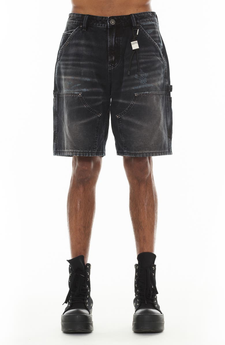 Cult of Individuality Grunge Carpenter Denim Shorts, Main, color,