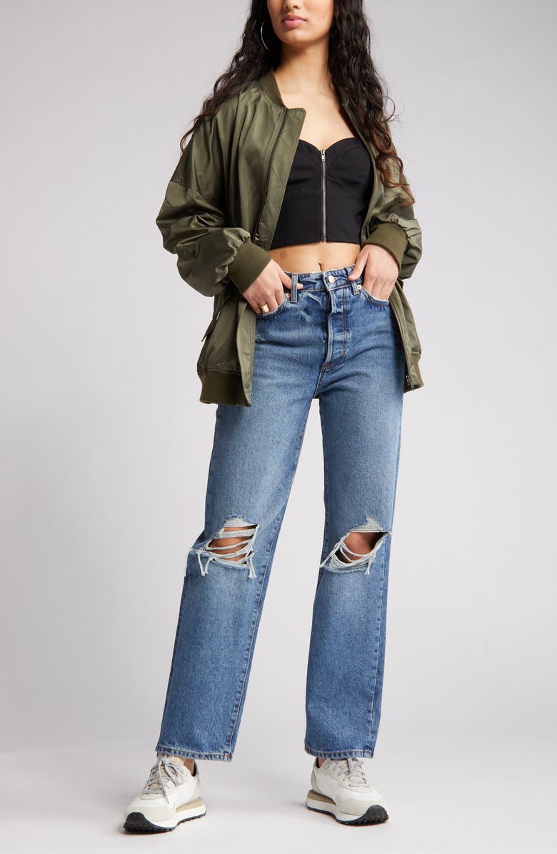 Open Edit Oversize Bomber Jacket, Main, color,