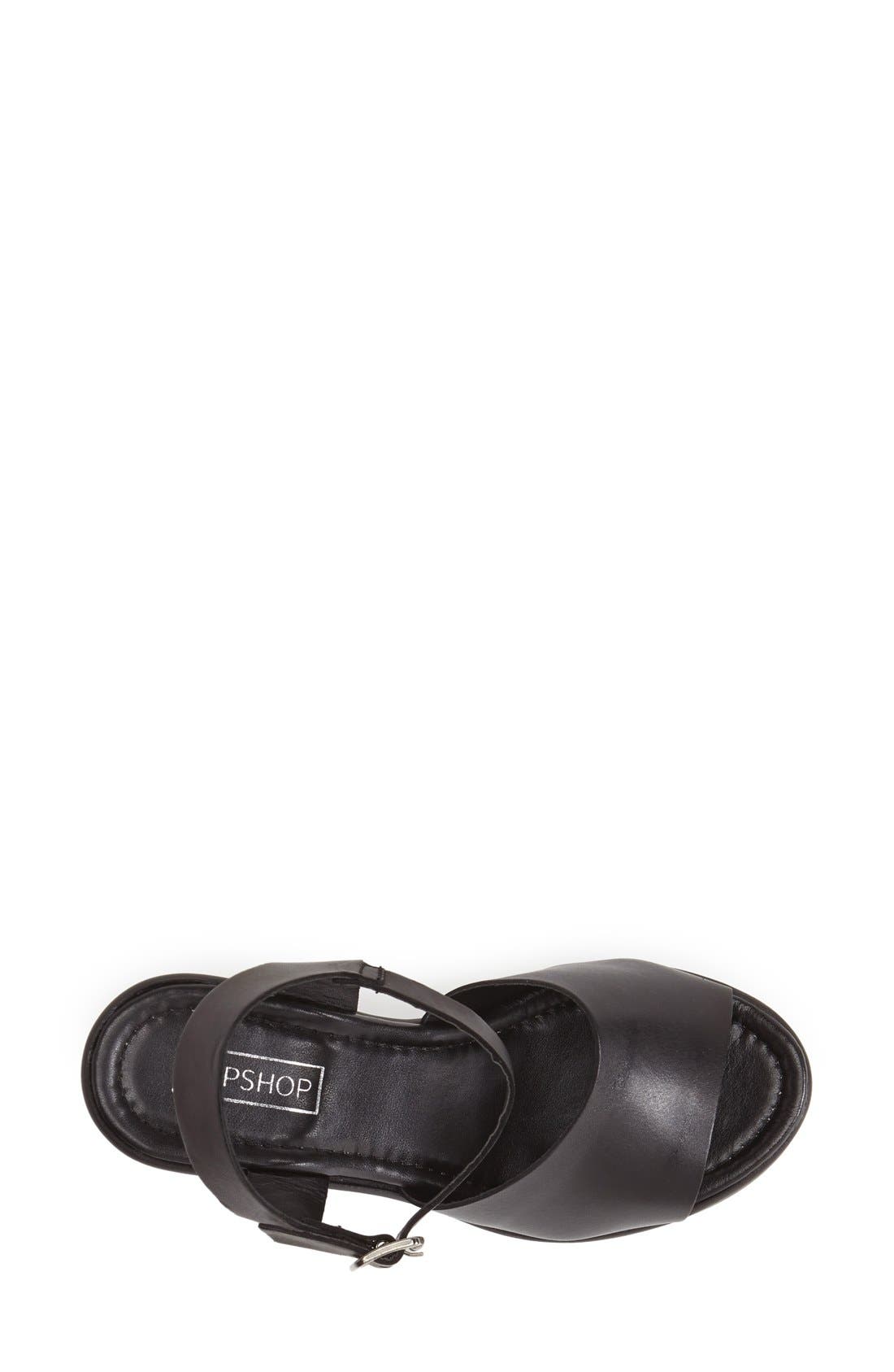 'Wallflower' Wedge Sandal, Alternate, color, BLACK