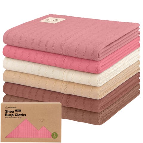 6-Pack Shea (Stria) Burp Cloths