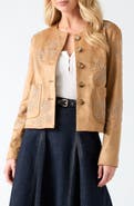GUESS Oceane Faux Suede Beaded Jacket