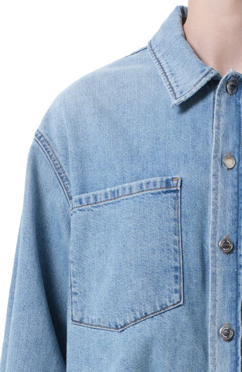 Agolde Juna Denim Button-up Shirt In Blue