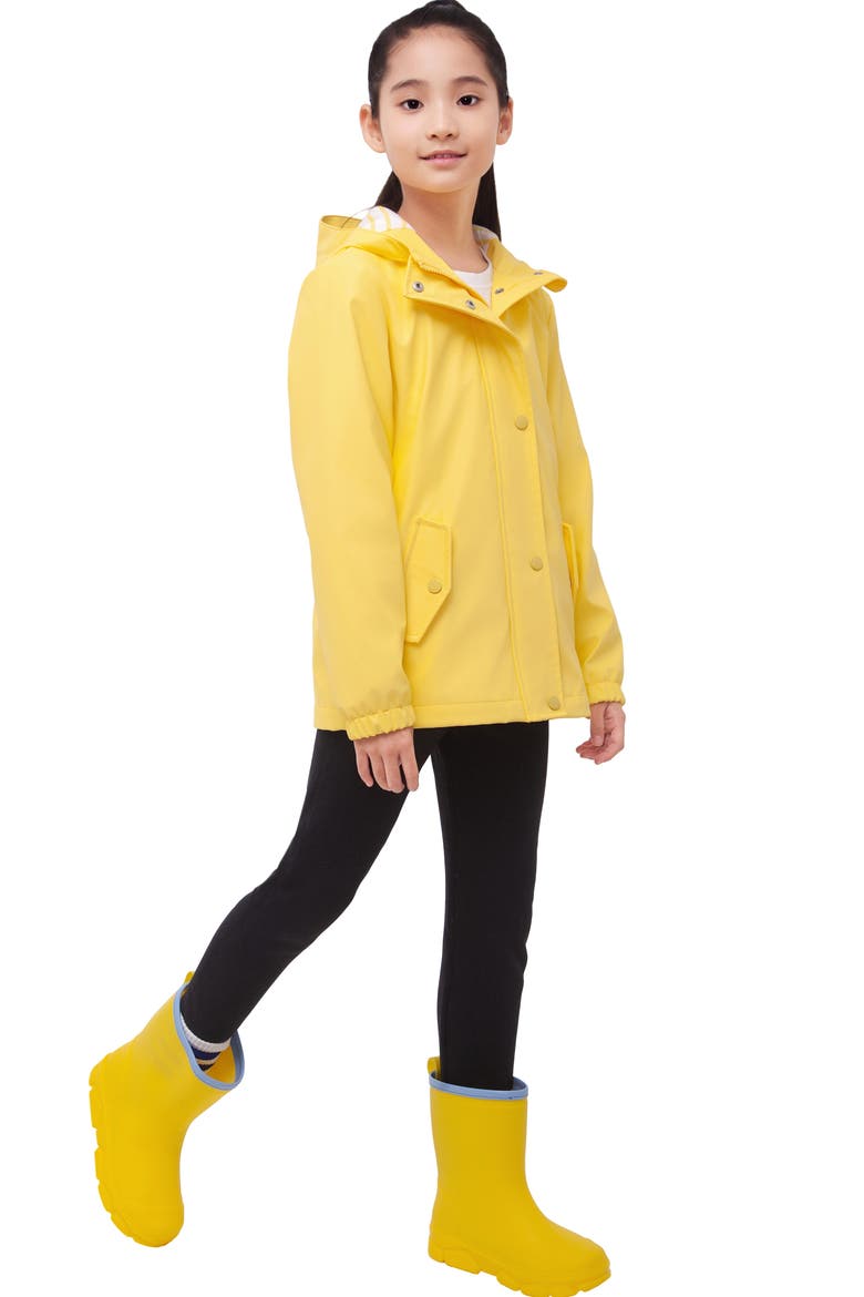 Kids' Waterproof Rain Coat Rubberized Jacket, Alternate, color, Yellow