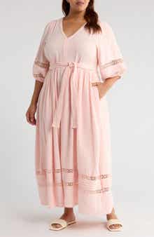 Caslon® Belted Cotton Maxi Dress
