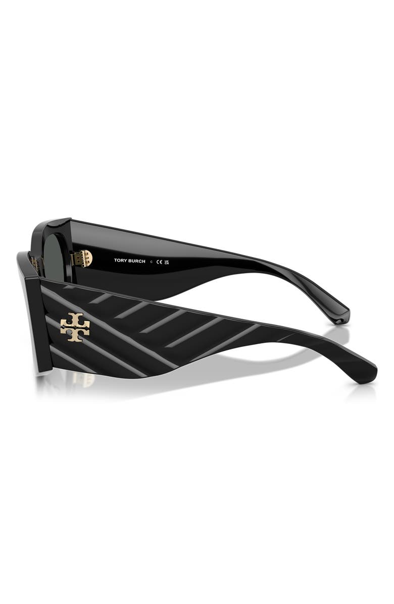 Tory Burch Kira 56mm Rectangular Sunglasses, Alternate, color, 
