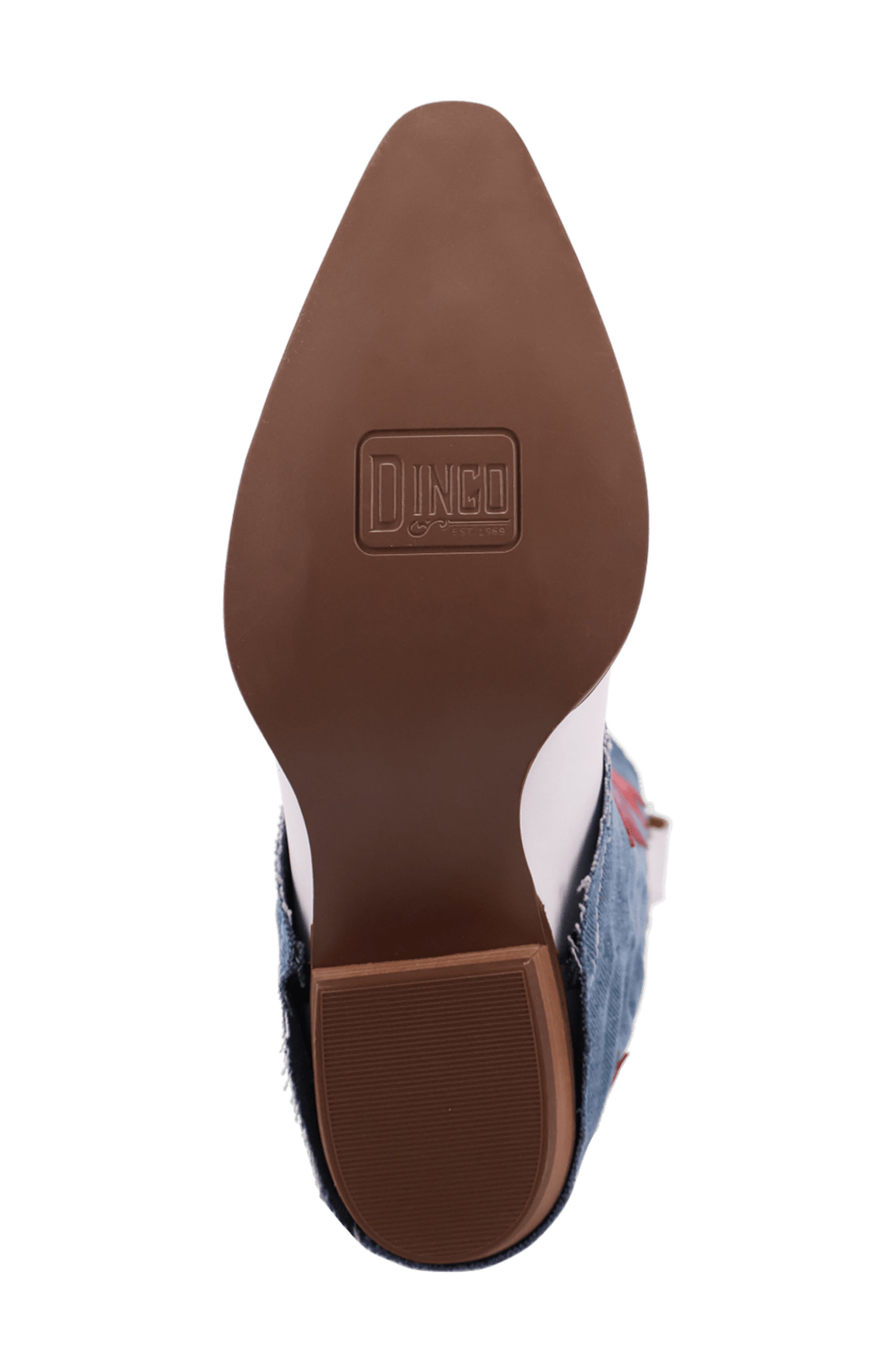 Glory Days Denim Star Appliqué Western Boot, Alternate, color, BLUE/ WHITE MULTI