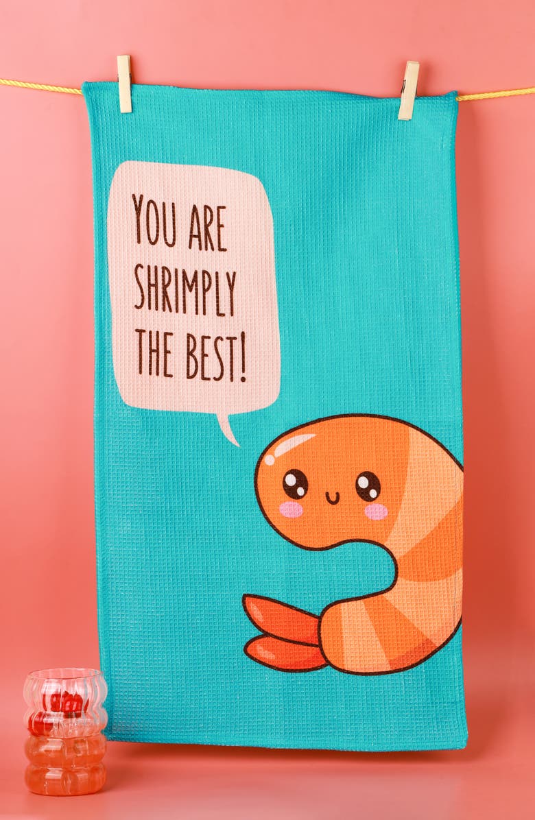 Tiramisu You're Eggceptional Set of 3 Kitchen Towels, Alternate, color, Multi-Color/ Teal